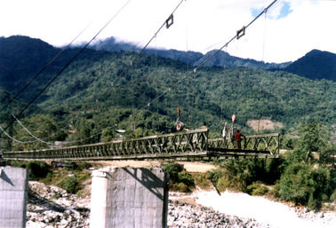 Large Span Steel Suspension Cable Stay Bridges With Rock Anchors